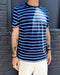 The Organic Cotton Tee in Navy Stripe