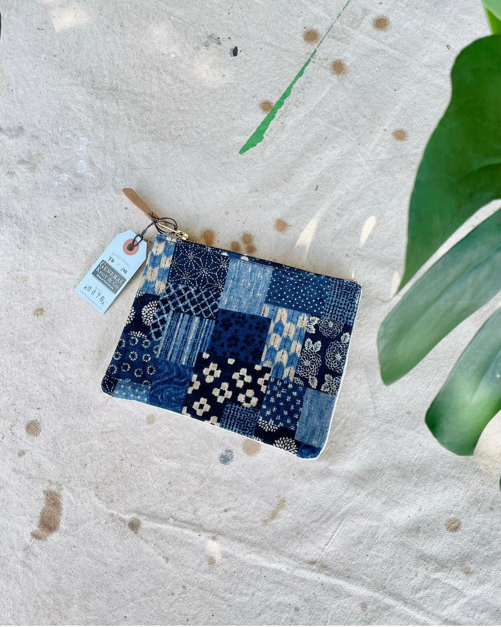 General Knot & Co. Japanese Patchwork Print Zipper Pouch