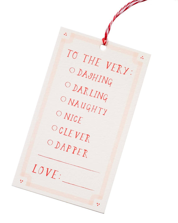 To The Very Dashing Holiday Gift Tags